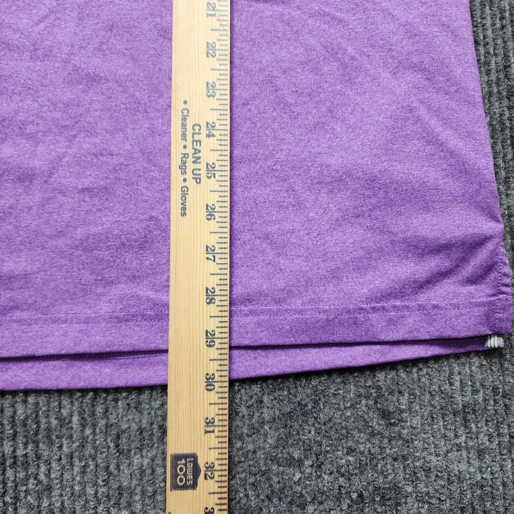 Adidas Mens Purple Heather Heritage Club Short Sleeve Golf Polo Shirt Large